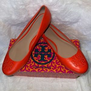 Tory Burch, Orange, Melinda Flats. Size 10.5